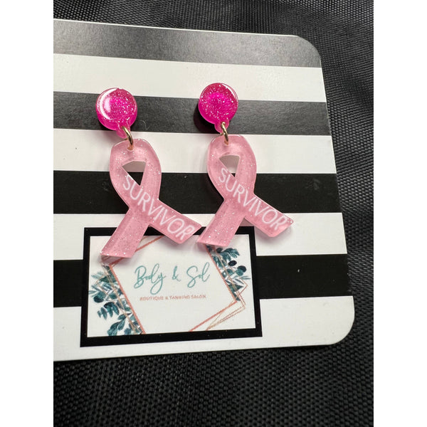 BREAST CANCER AWARENESS EARRINGS-Body and Sol