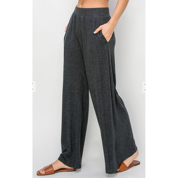 CHARCOAL GREY LOUNGE PANTS-Body and Sol