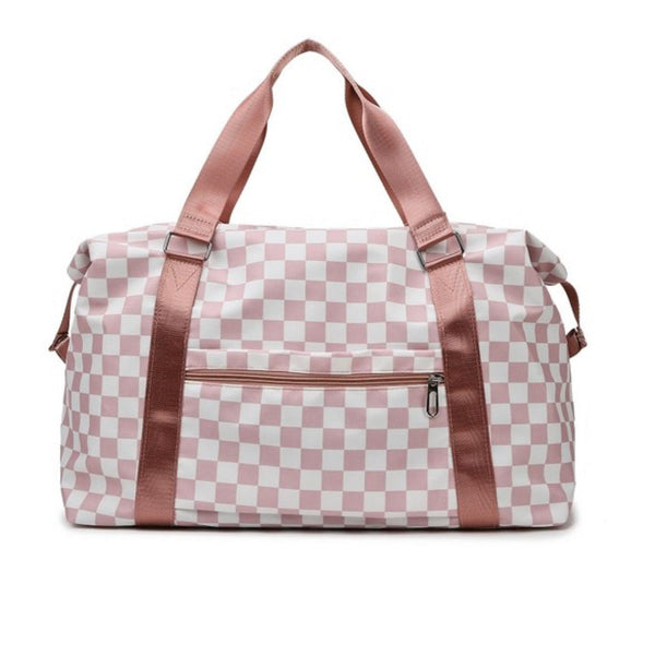 CHECKERED TRAVEL DUFFLE BAG-Body and Sol
