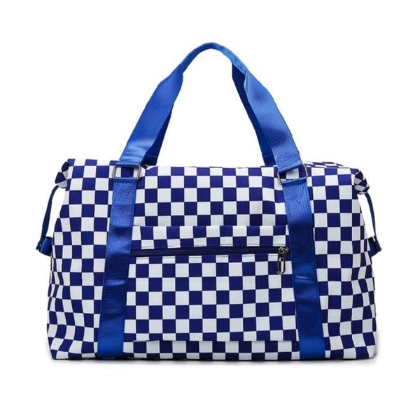 CHECKERED TRAVEL DUFFLE BAG-Body and Sol