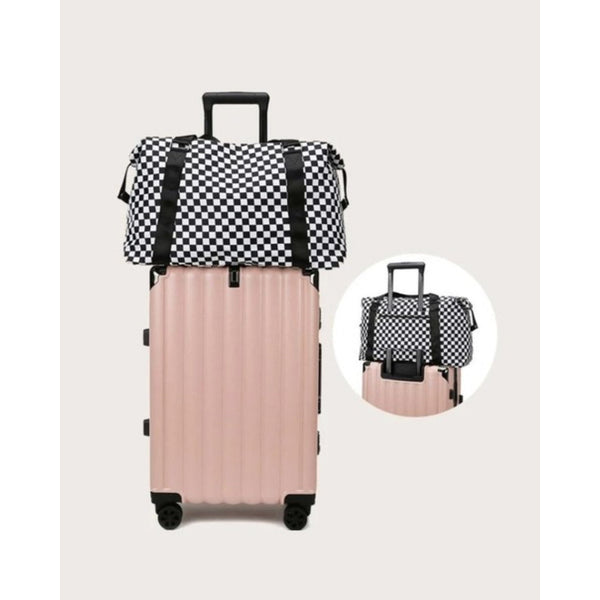 CHECKERED TRAVEL DUFFLE BAG-Body and Sol