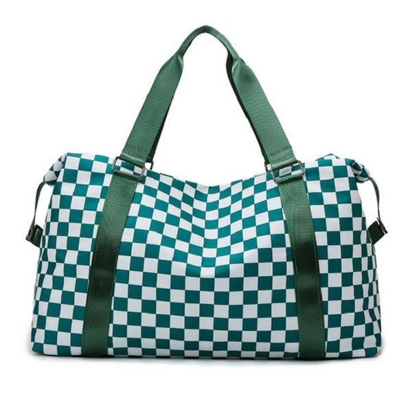 CHECKERED TRAVEL DUFFLE BAG-Body and Sol