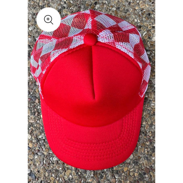 CHECKERED TRUCKER HAT-Body and Sol