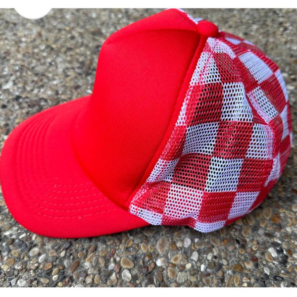 CHECKERED TRUCKER HAT-Body and Sol