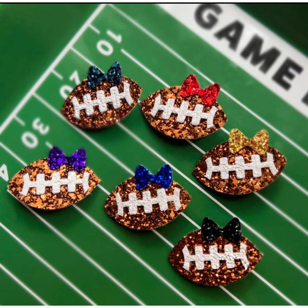 GLITTER FOOTBALL HAIR CLIP-Body and Sol