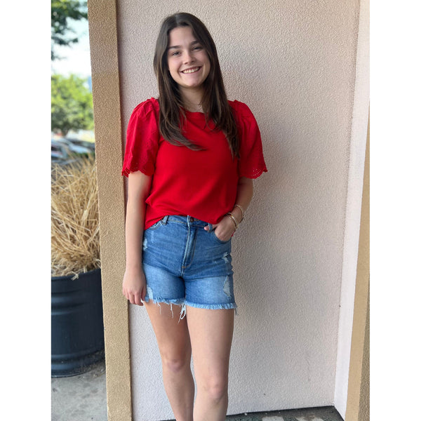 HAYLEY TOP IN RED-Body and Sol