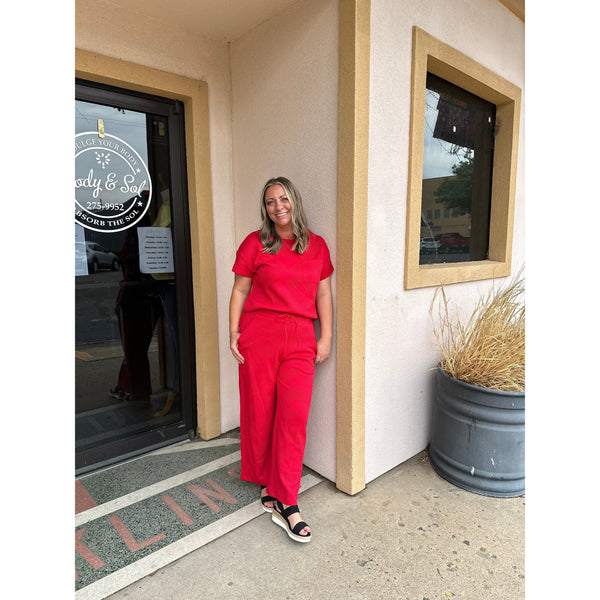 RANDI'S RED SET-TOP-Body and Sol