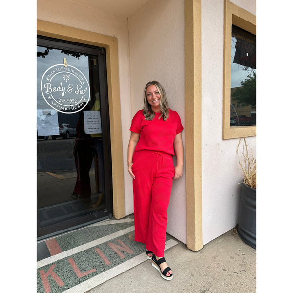 RANDI'S RED SET-TOP-Body and Sol