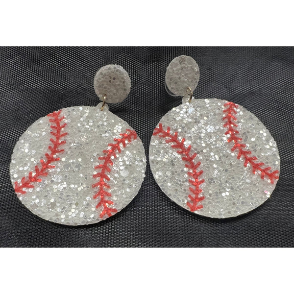 SPARKLE BASEBALL EARRINGS-Body and Sol
