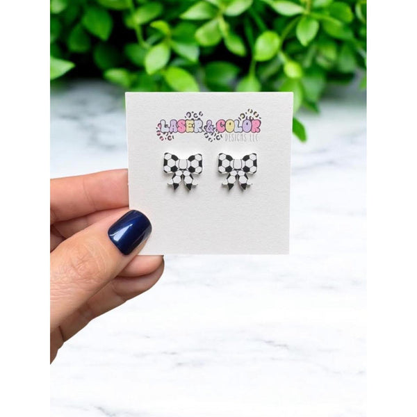 SPORTS BOW STUD EARRINGS-Body and Sol
