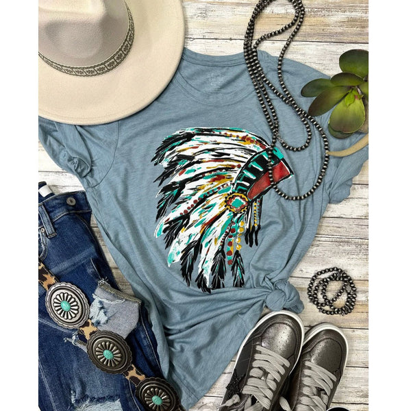 WATERCOLOR HEADRESS TEE-Body and Sol