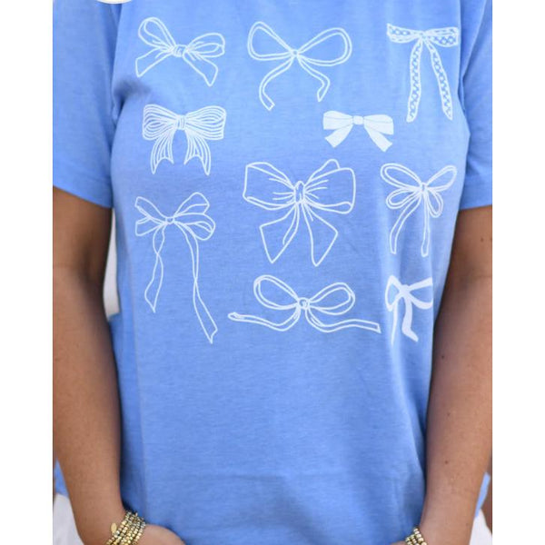 WHITE BOWS TEE-Body and Sol