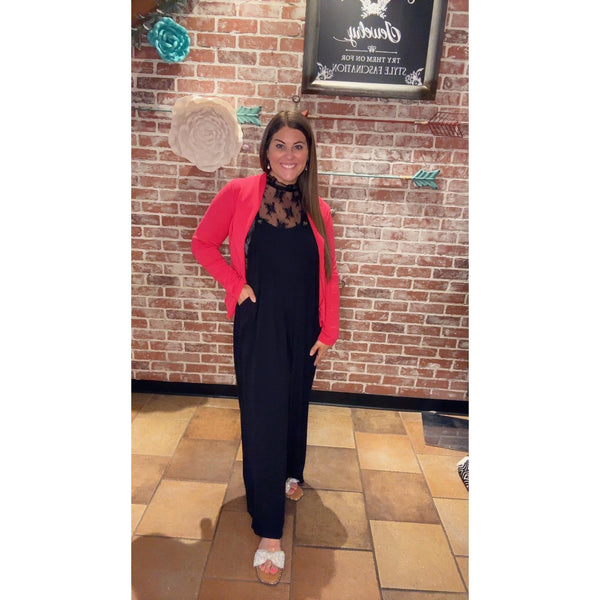 WILLOW WOVEN OVERALLS IN BLACK-Body and Sol
