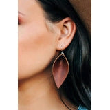 AGED BRANDY LEATHER EARRINGS-Body and Sol