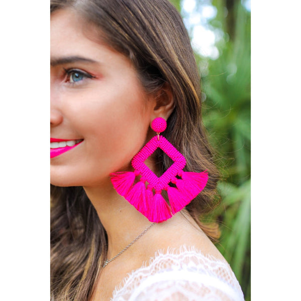 ELLIE FRINGE EARRINGS-Body and Sol