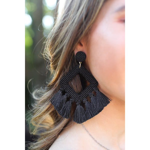 ELLIE FRINGE EARRINGS-Body and Sol