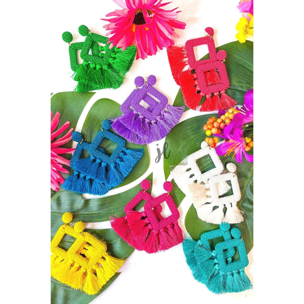 ELLIE FRINGE EARRINGS-Body and Sol