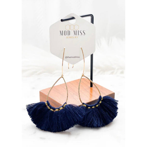 FAN TASSEL EARRINGS-Body and Sol