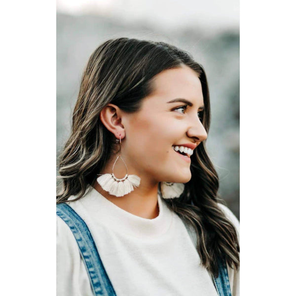 FAN TASSEL EARRINGS-Body and Sol