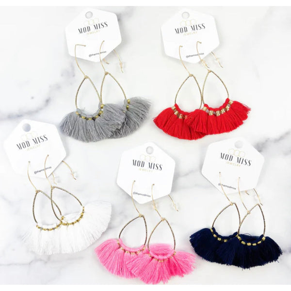 FAN TASSEL EARRINGS-Body and Sol