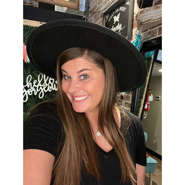 GEOMETRIC WIDE BRIM HAT-Body and Sol