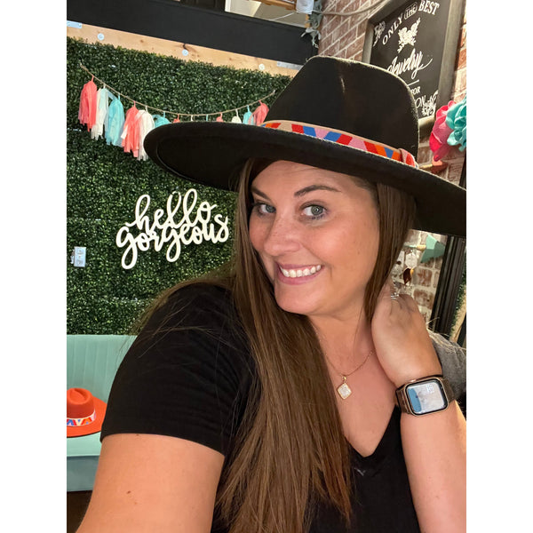 GEOMETRIC WIDE BRIM HAT-Body and Sol