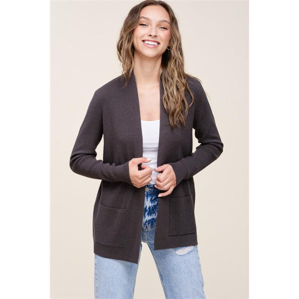 GUN METAL CARDIGAN-Body and Sol