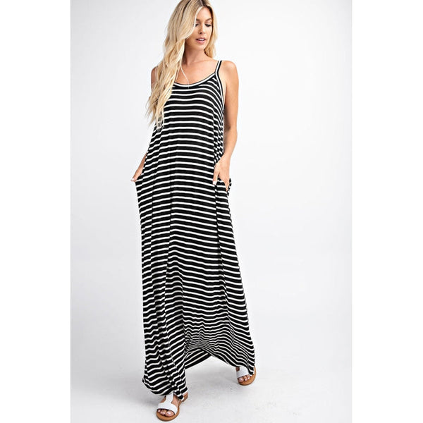 LAUREN DRESS - BLACK/WHITE-Body and Sol