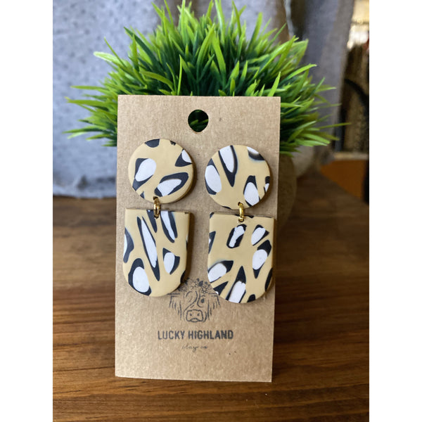 LUCKY HIGHLAND 2 TIERED LARGE EARRINGS-Body and Sol