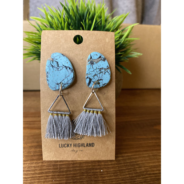 LUCKY HIGHLAND 2 TIERED SMALL EARRINGS-Body and Sol
