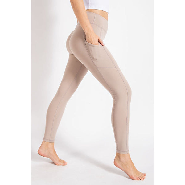 NOTHING BETTER LEGGINGS WITH POCKETS-BIEGE-Body and Sol