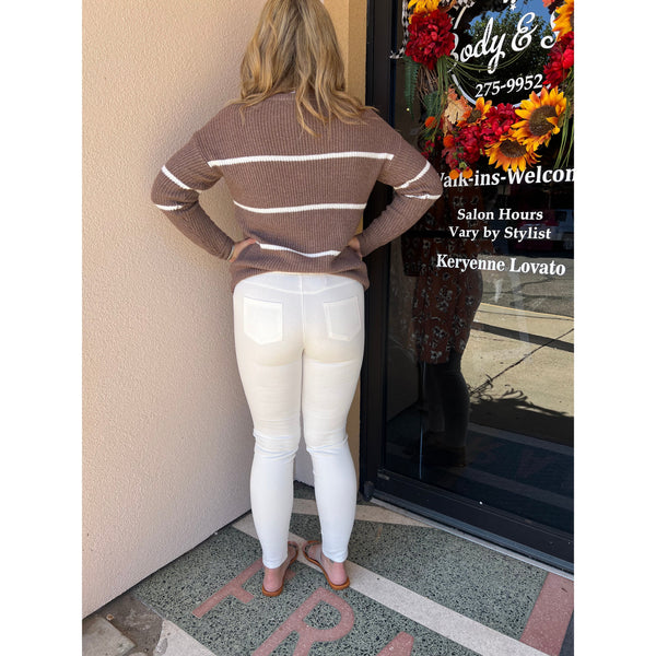 WHITE JEGGINGS-Body and Sol