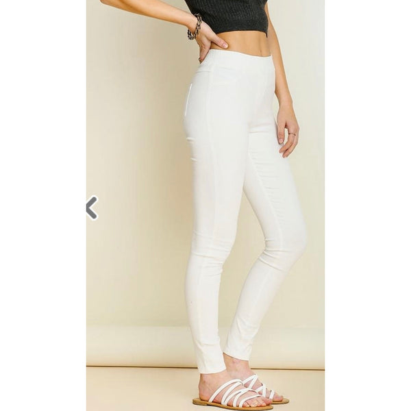 WHITE JEGGINGS-Body and Sol