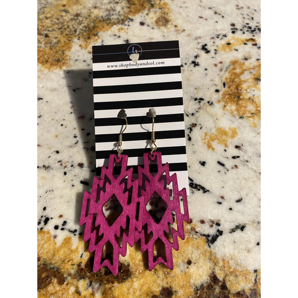 WOOD EARRINGS-Body and Sol