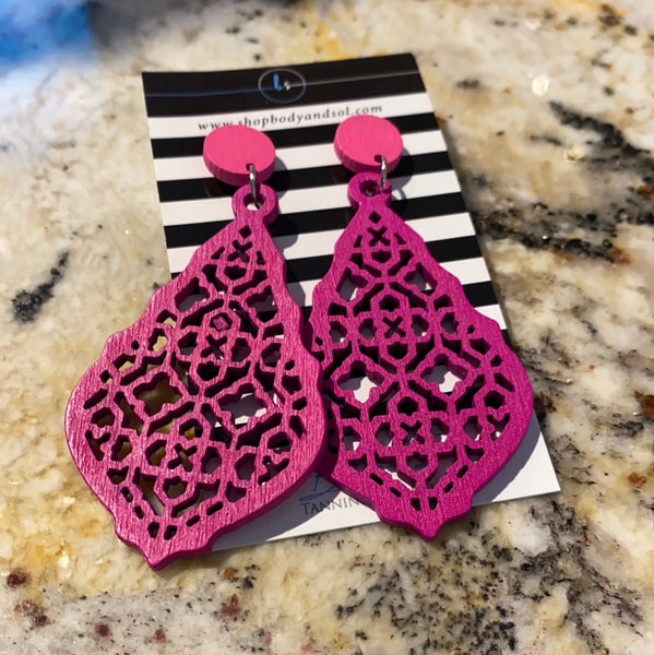 WOOD EARRINGS-Body and Sol