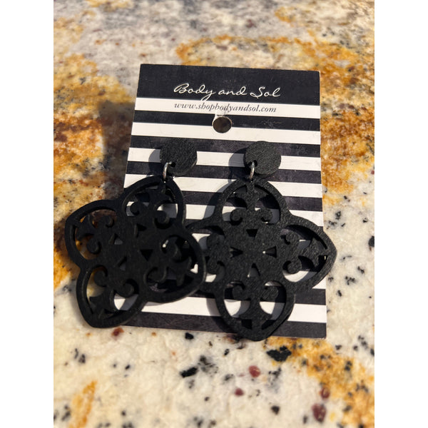 WOOD EARRINGS-Body and Sol