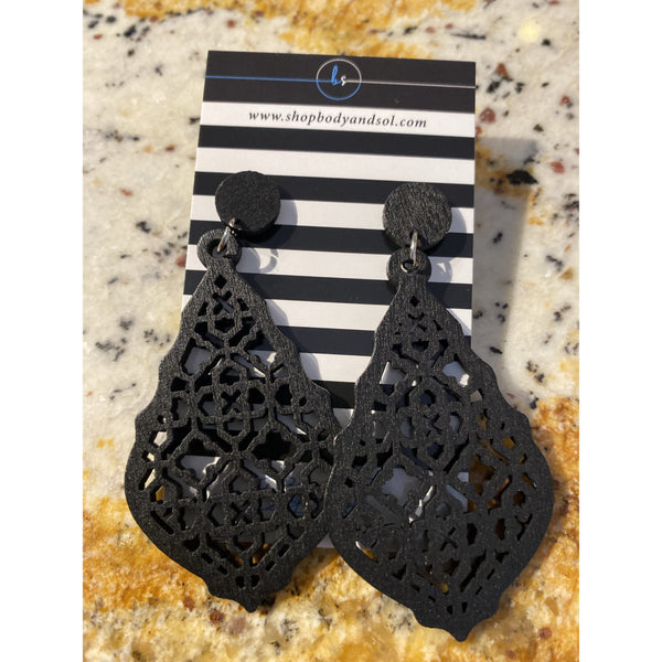 WOOD EARRINGS-Body and Sol
