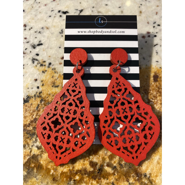 WOOD EARRINGS-Body and Sol