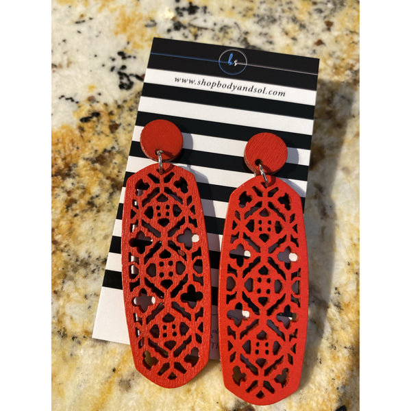 WOOD EARRINGS-Body and Sol