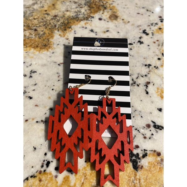 WOOD EARRINGS-Body and Sol