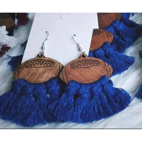 WOODEN FOOTBALL EARRINGS-Body and Sol