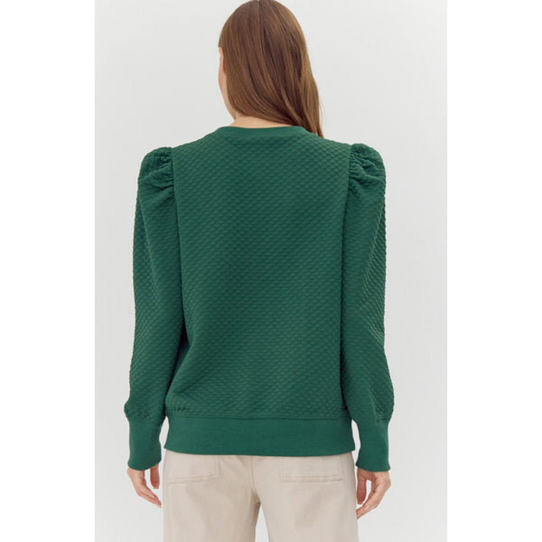 BELLA ROSE SWEATER- HUNTER GREEN-Body and Sol