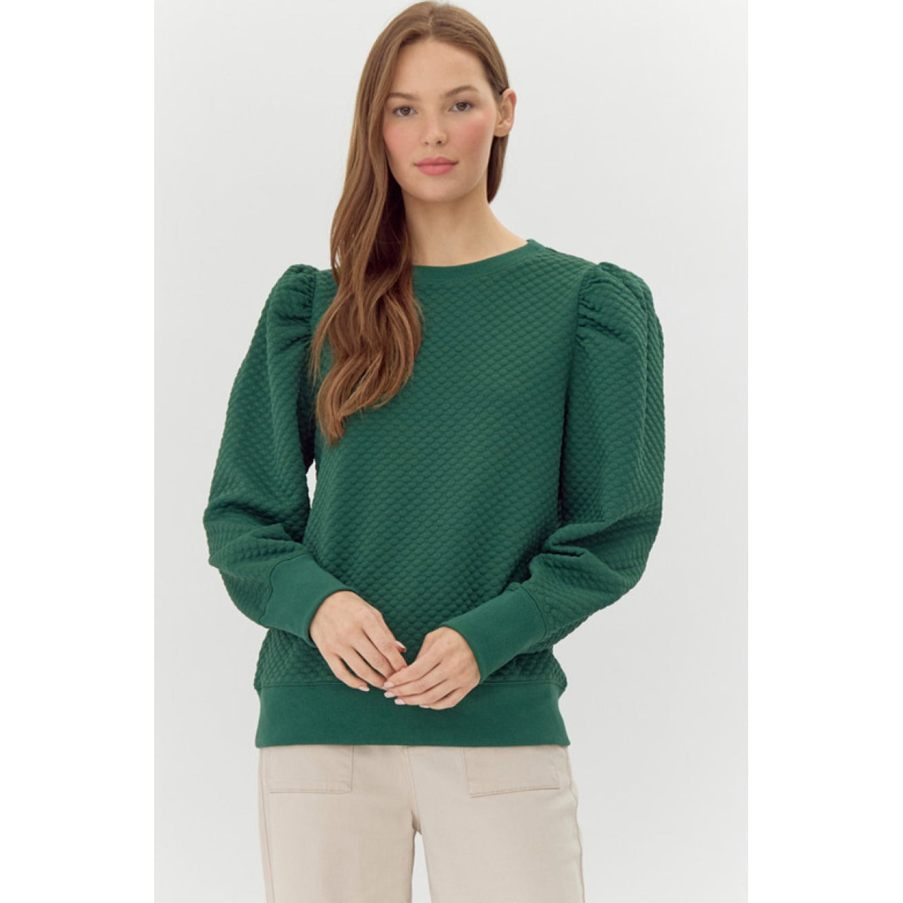 BELLA ROSE SWEATER- HUNTER GREEN-Body and Sol