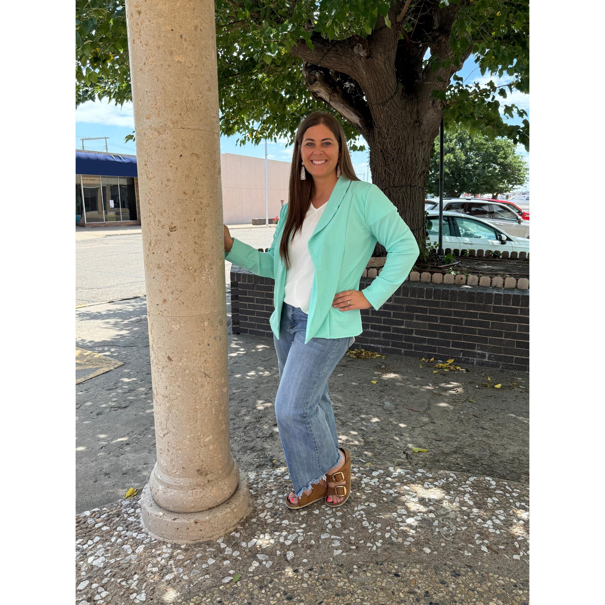 BOSS BABE BLAZER IN MINT-Body and Sol