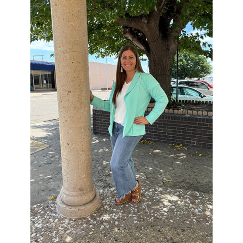 BOSS BABE BLAZER IN MINT-Body and Sol