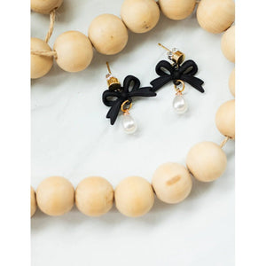 BOW & PEARL EARRINGS-Body and Sol