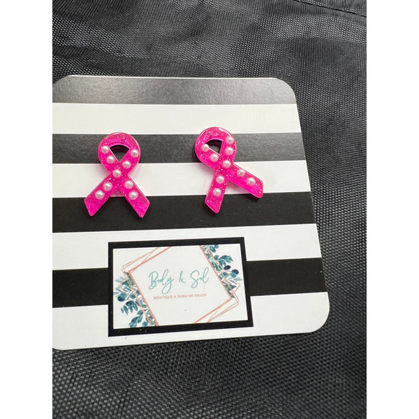 BREAST CANCER AWARENESS EARRINGS-Body and Sol