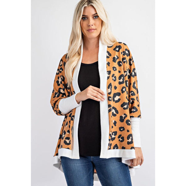 CAMEL LEOPARD CARDIGAN-Body and Sol
