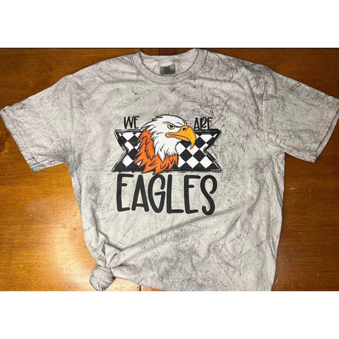 CHECKERED WE ARE EAGLES TEE-Body and Sol