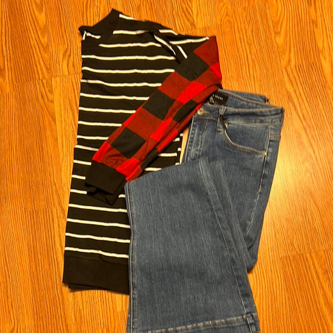 CHELSEA STRIPES & PLAID TOP-Body and Sol